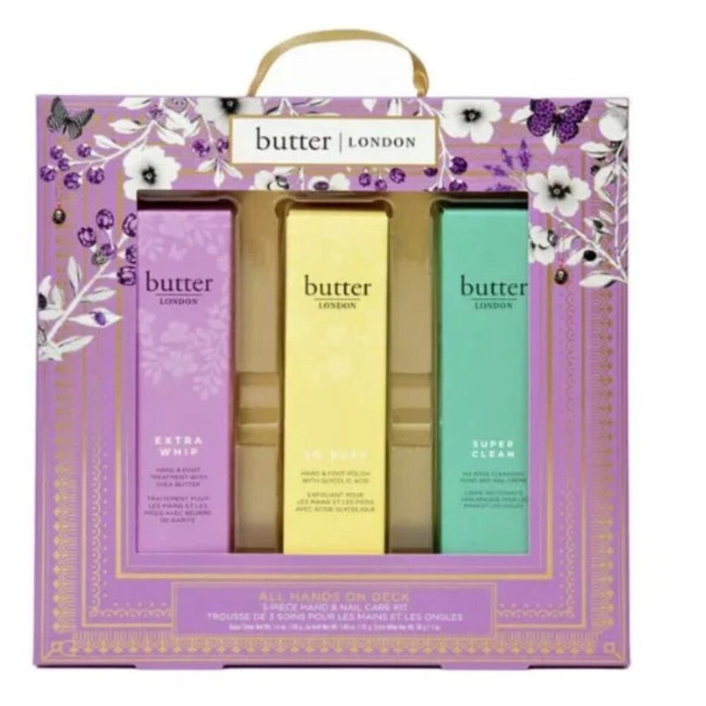 * NEW * Butter LONDON Three Piece Hand and Nail Care Kit ALL HANDS ON DECK